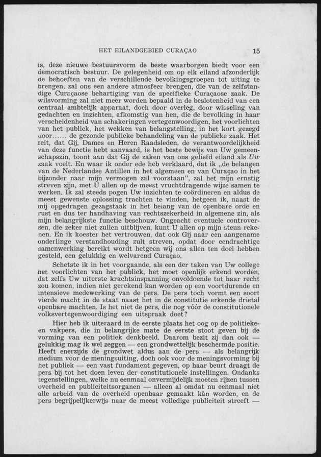Verslag van de toestand van het eilandgebied Curacao 1951/1952 - Page 15