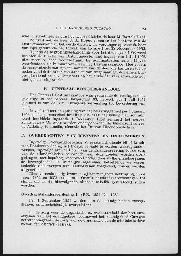 Verslag van de toestand van het eilandgebied Curacao 1951/1952 - Page 23