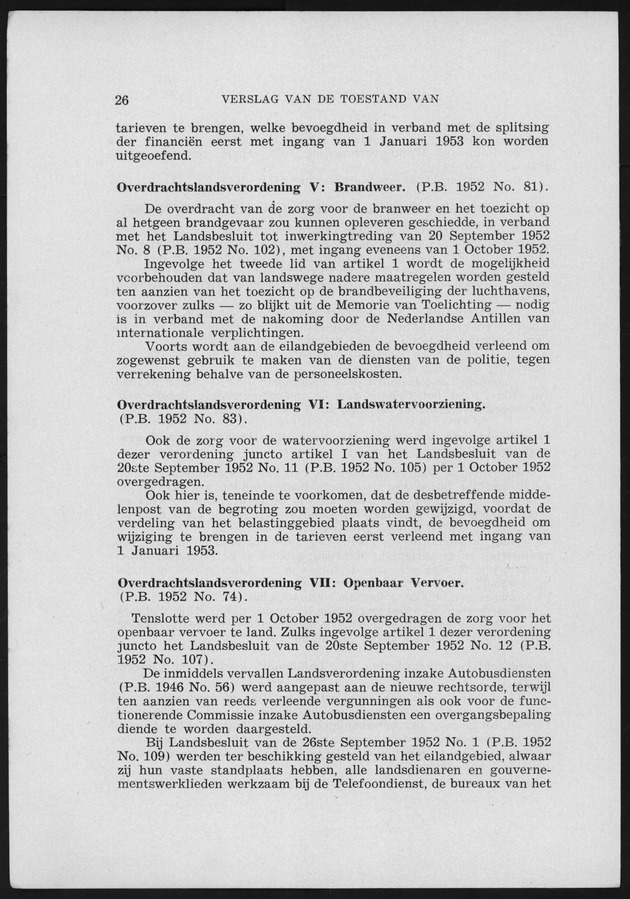 Verslag van de toestand van het eilandgebied Curacao 1951/1952 - Page 26