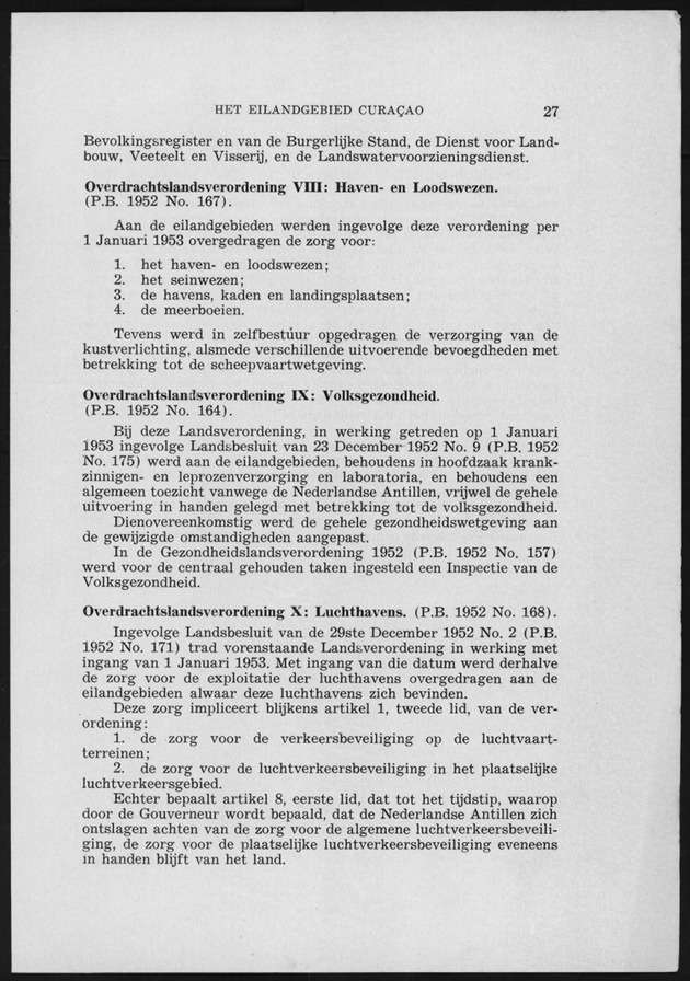 Verslag van de toestand van het eilandgebied Curacao 1951/1952 - Page 27