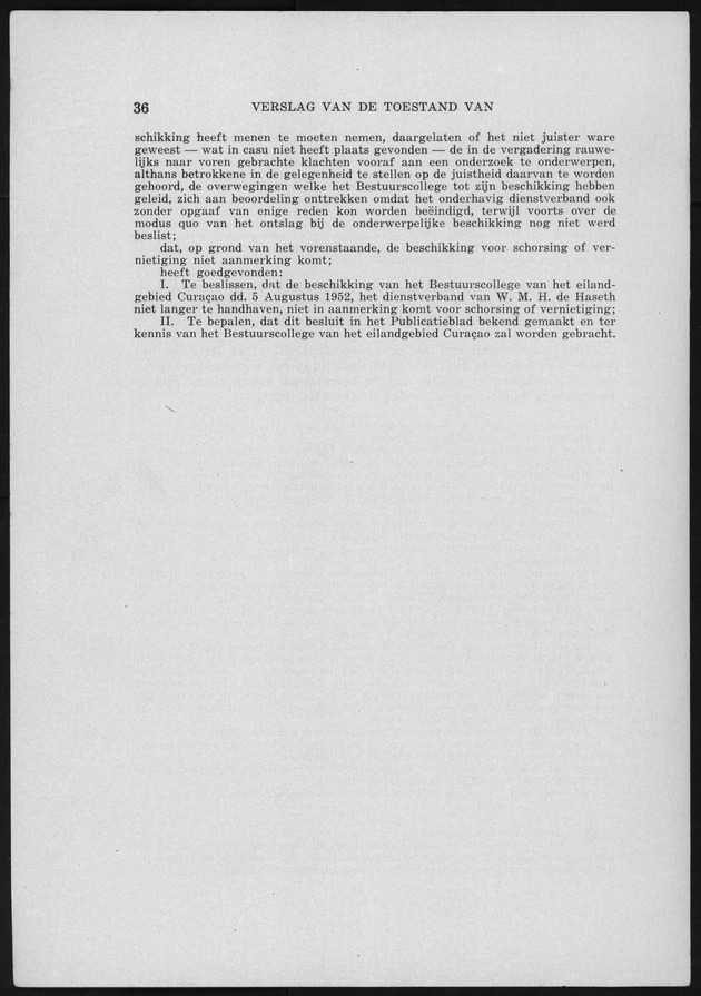 Verslag van de toestand van het eilandgebied Curacao 1951/1952 - Page 36