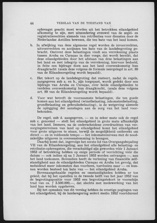 Verslag van de toestand van het eilandgebied Curacao 1951/1952 - Page 44