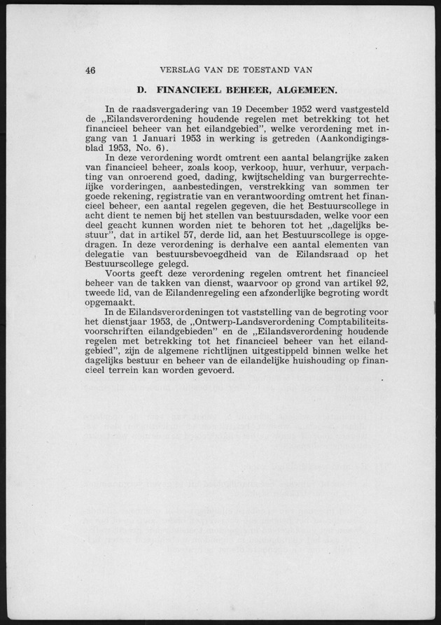 Verslag van de toestand van het eilandgebied Curacao 1951/1952 - Page 46