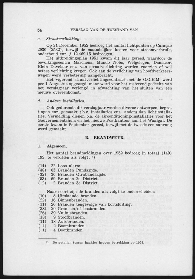 Verslag van de toestand van het eilandgebied Curacao 1951/1952 - Page 54