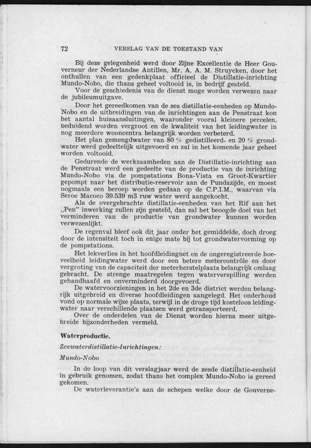 Verslag van de toestand van het eilandgebied Curacao 1951/1952 - Page 72