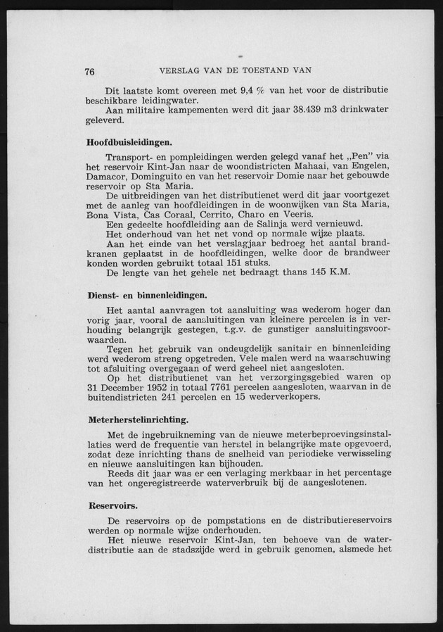 Verslag van de toestand van het eilandgebied Curacao 1951/1952 - Page 76