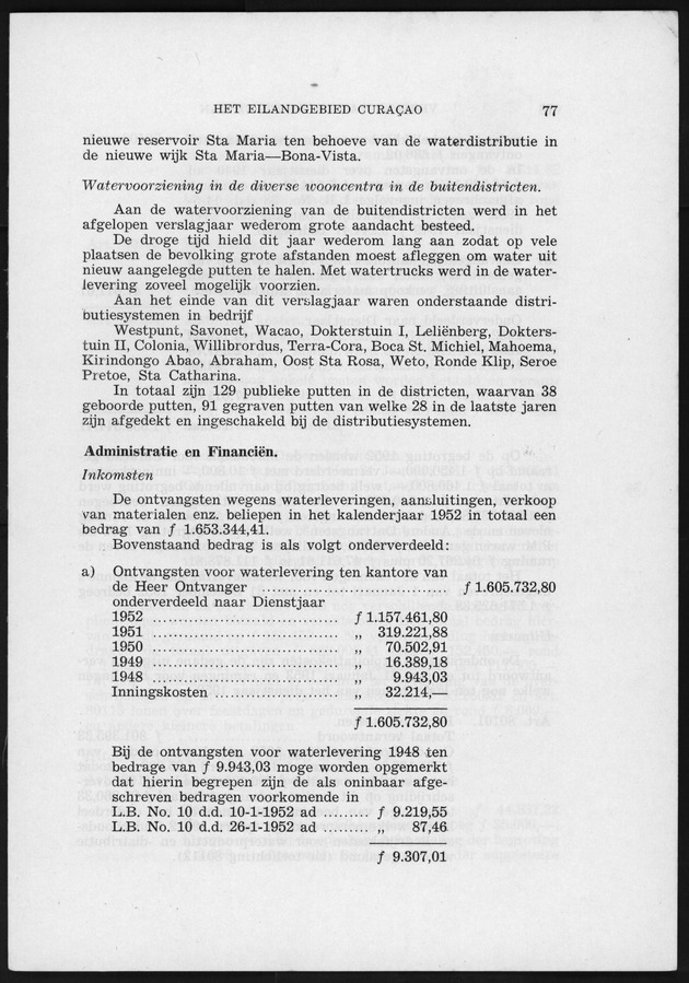 Verslag van de toestand van het eilandgebied Curacao 1951/1952 - Page 77