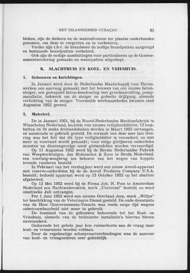 Verslag van de toestand van het eilandgebied Curacao 1951/1952 - Page 81