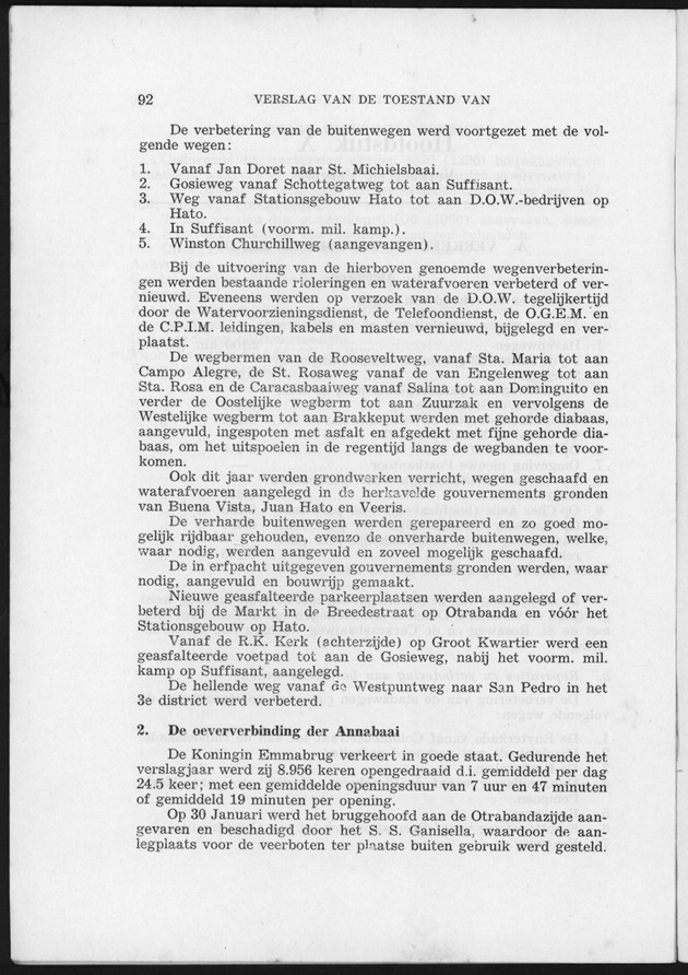 Verslag van de toestand van het eilandgebied Curacao 1951/1952 - Page 92