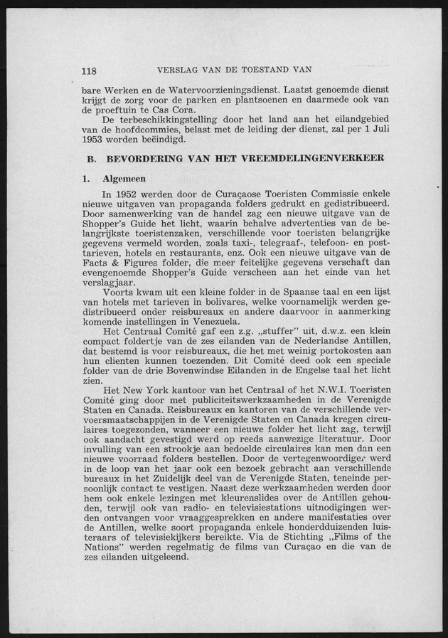 Verslag van de toestand van het eilandgebied Curacao 1951/1952 - Page 118
