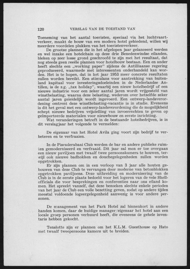 Verslag van de toestand van het eilandgebied Curacao 1951/1952 - Page 120