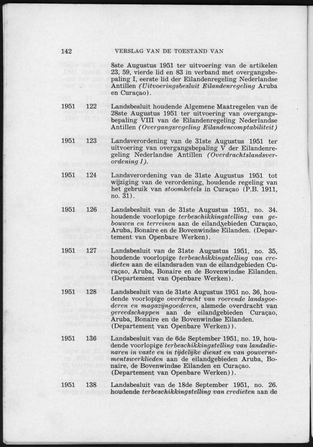 Verslag van de toestand van het eilandgebied Curacao 1951/1952 - Page 142
