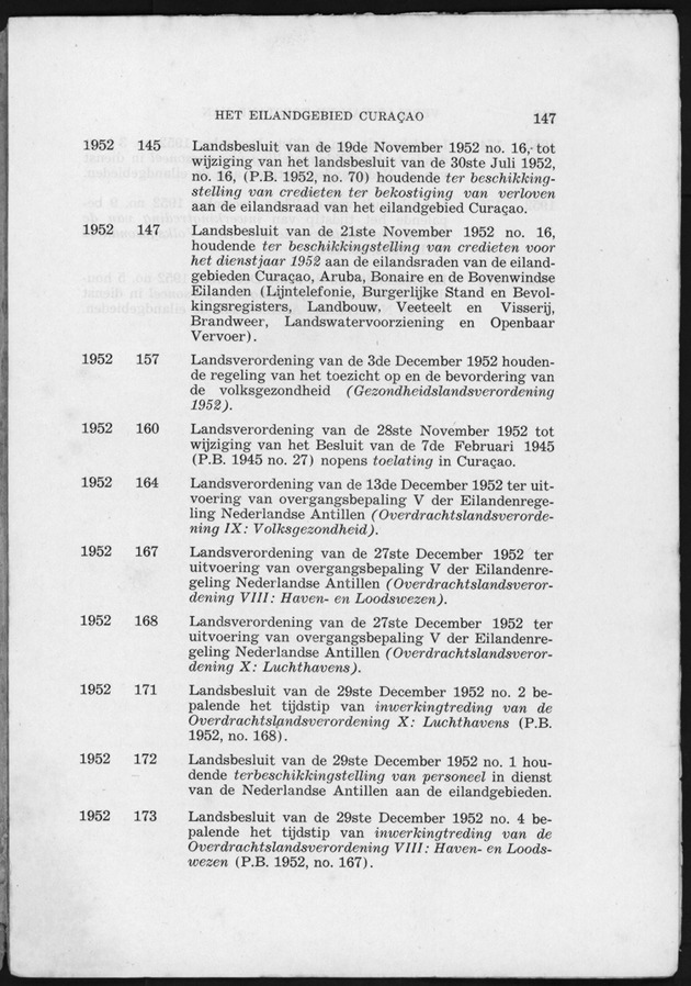 Verslag van de toestand van het eilandgebied Curacao 1951/1952 - Page 147
