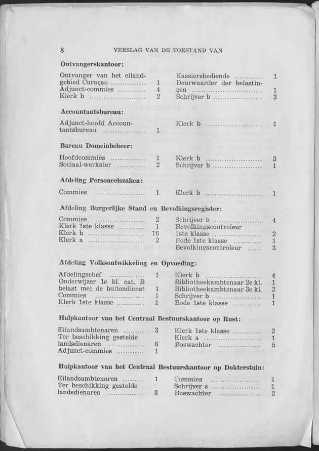 Verslag van de toestand van het eilandgebied Curacao 1953 - Page 8