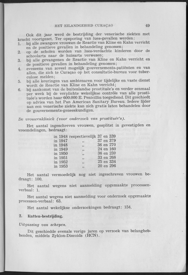 Verslag van de toestand van het eilandgebied Curacao 1953 - Page 49