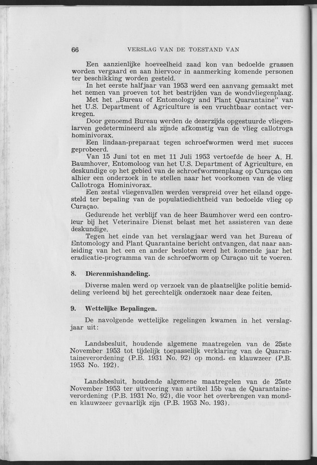 Verslag van de toestand van het eilandgebied Curacao 1953 - Page 66