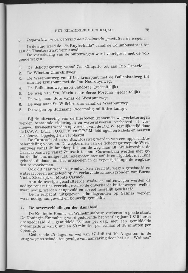 Verslag van de toestand van het eilandgebied Curacao 1953 - Page 75