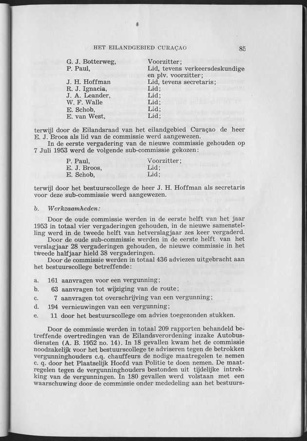 Verslag van de toestand van het eilandgebied Curacao 1953 - Page 85
