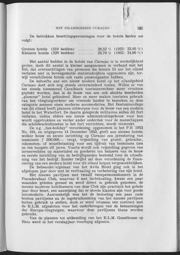 Verslag van de toestand van het eilandgebied Curacao 1953 - Page 105