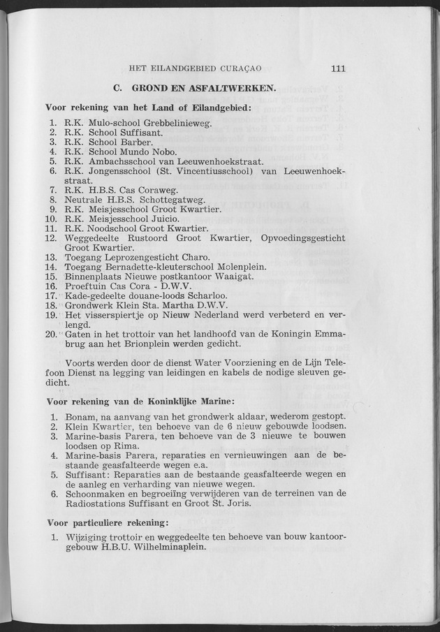 Verslag van de toestand van het eilandgebied Curacao 1953 - Page 111