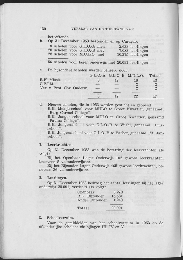 Verslag van de toestand van het eilandgebied Curacao 1953 - Page 130
