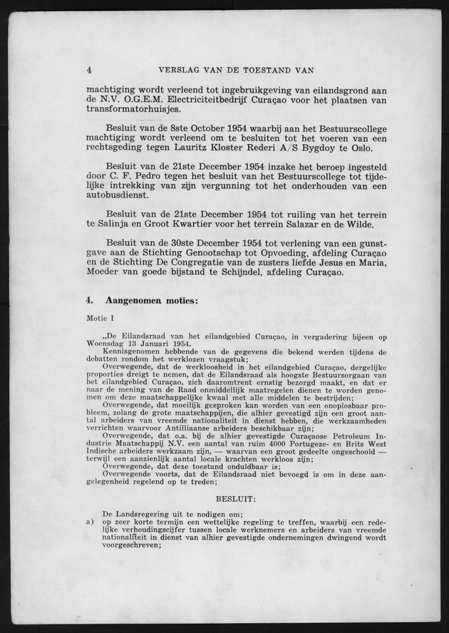Verslag van de toestand van het eilandgebied Curacao 1954 - Page 4