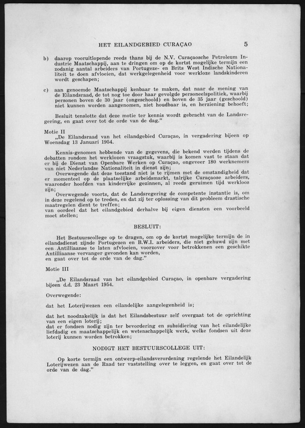 Verslag van de toestand van het eilandgebied Curacao 1954 - Page 5