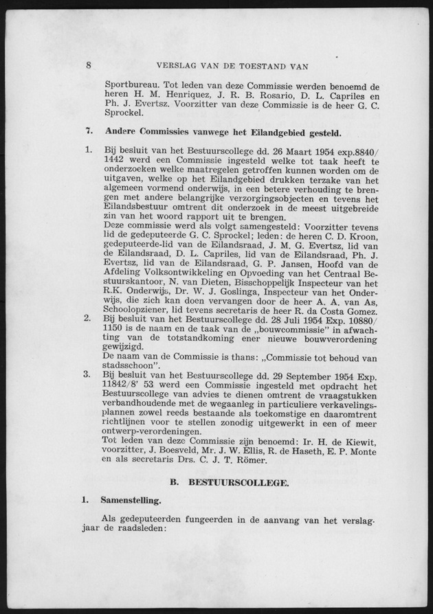 Verslag van de toestand van het eilandgebied Curacao 1954 - Page 8
