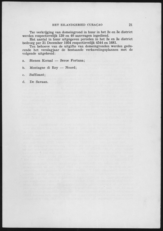 Verslag van de toestand van het eilandgebied Curacao 1954 - Page 21