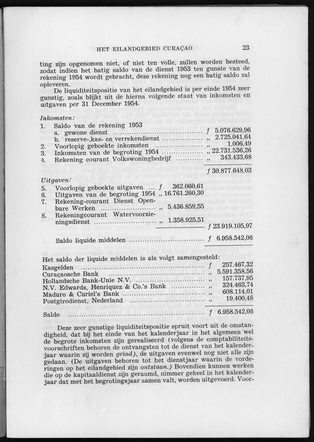 Verslag van de toestand van het eilandgebied Curacao 1954 - Page 23