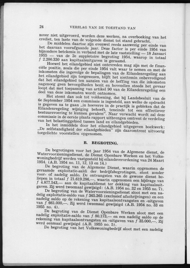 Verslag van de toestand van het eilandgebied Curacao 1954 - Page 24