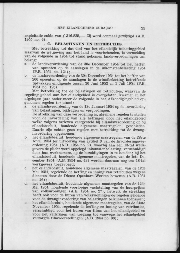 Verslag van de toestand van het eilandgebied Curacao 1954 - Page 25