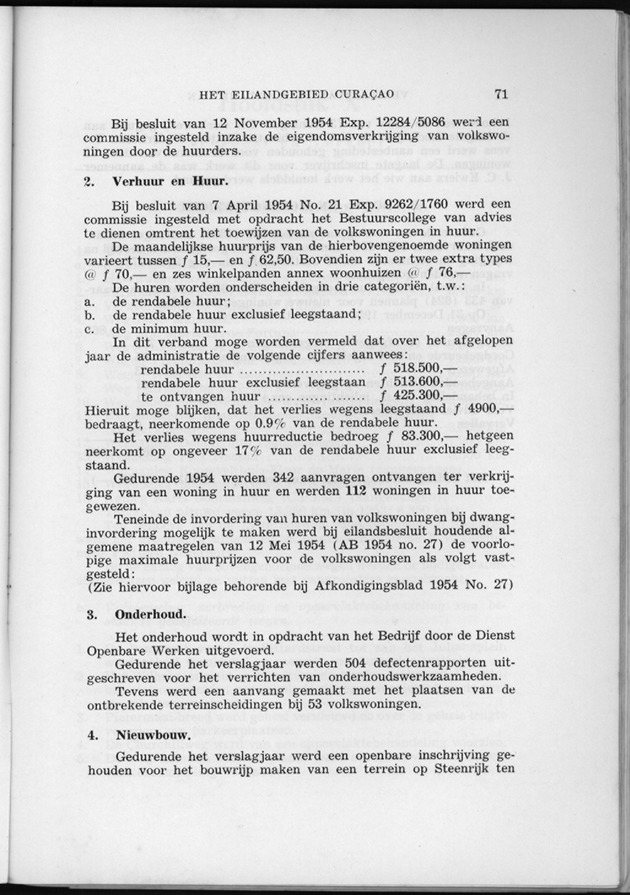Verslag van de toestand van het eilandgebied Curacao 1954 - Page 71