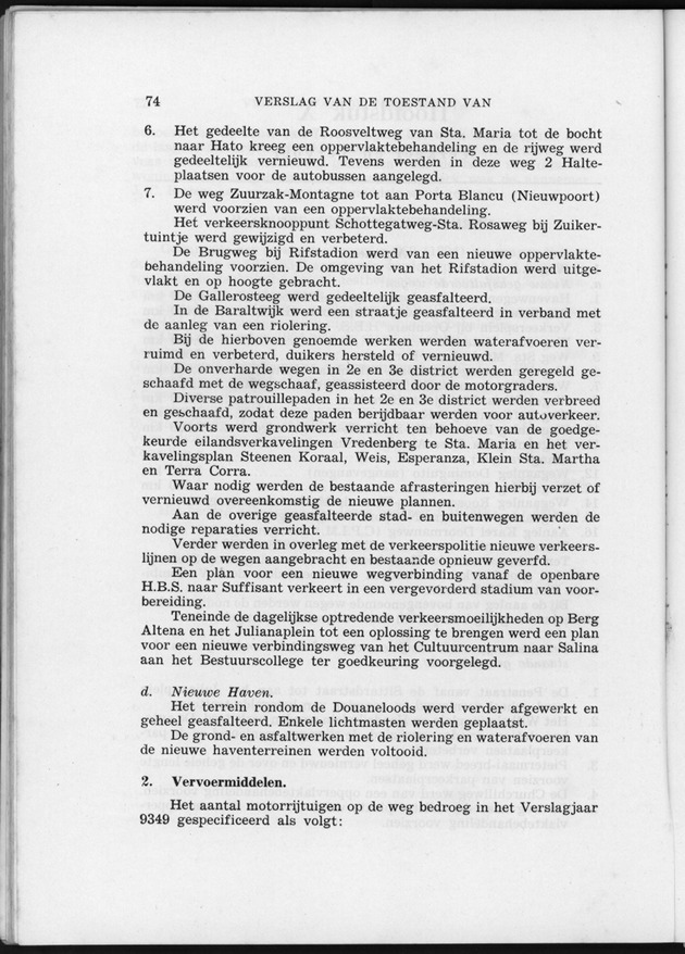 Verslag van de toestand van het eilandgebied Curacao 1954 - Page 74