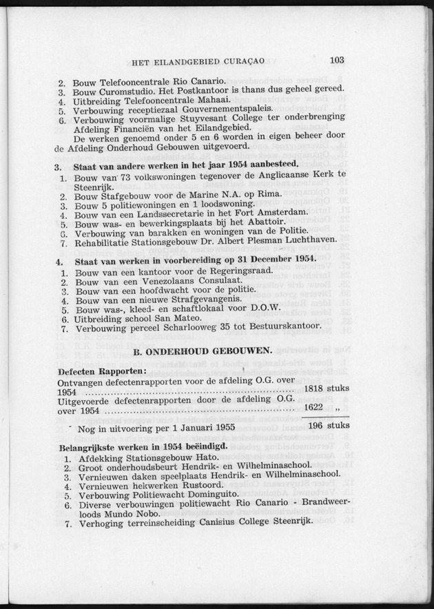 Verslag van de toestand van het eilandgebied Curacao 1954 - Page 103