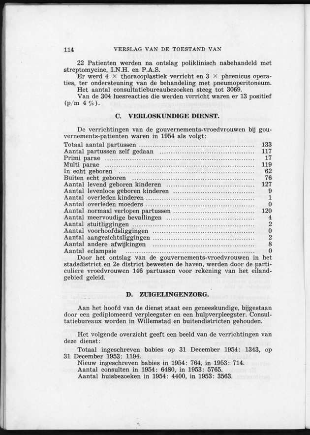 Verslag van de toestand van het eilandgebied Curacao 1954 - Page 114