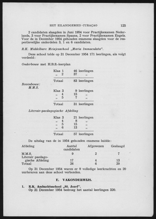 Verslag van de toestand van het eilandgebied Curacao 1954 - Page 125