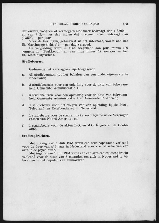 Verslag van de toestand van het eilandgebied Curacao 1954 - Page 133