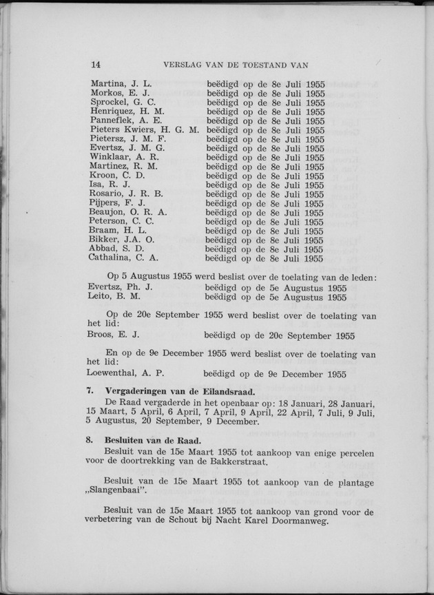 Verslag van de toestand van het eilandgebied Curacao 1955 - Page 14