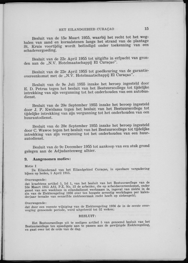 Verslag van de toestand van het eilandgebied Curacao 1955 - Page 15