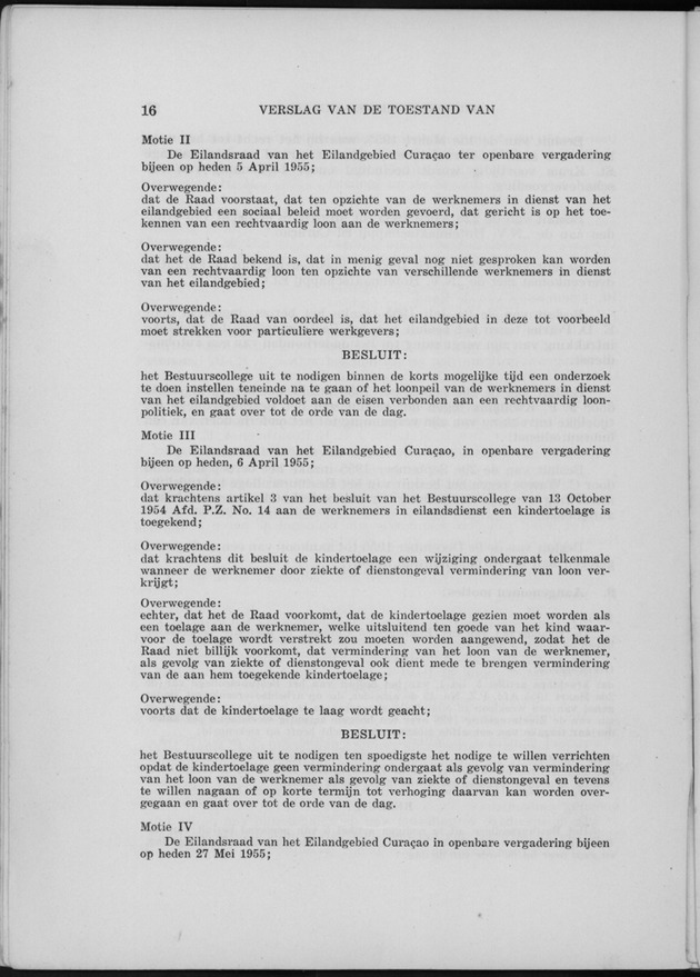 Verslag van de toestand van het eilandgebied Curacao 1955 - Page 16