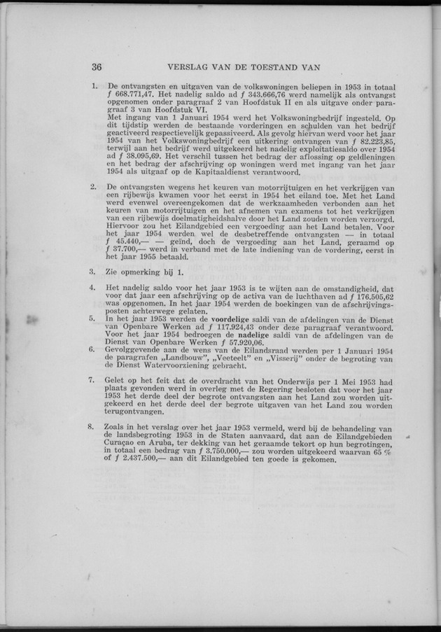 Verslag van de toestand van het eilandgebied Curacao 1955 - Page 36