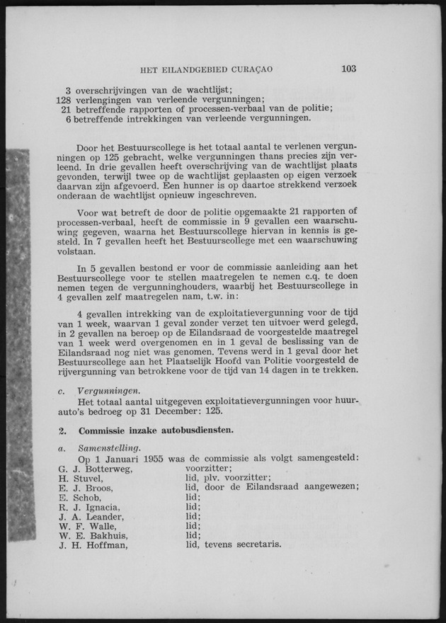 Verslag van de toestand van het eilandgebied Curacao 1955 - Page 103