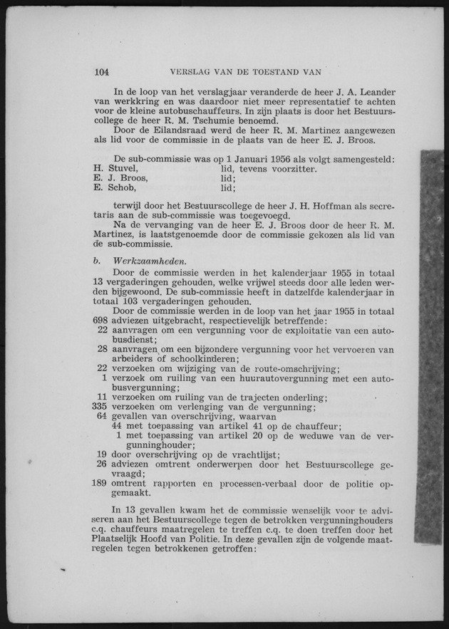 Verslag van de toestand van het eilandgebied Curacao 1955 - Page 104