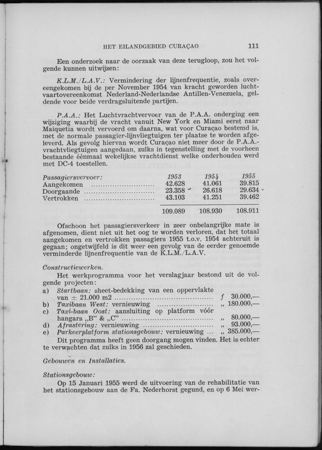 Verslag van de toestand van het eilandgebied Curacao 1955 - Page 111