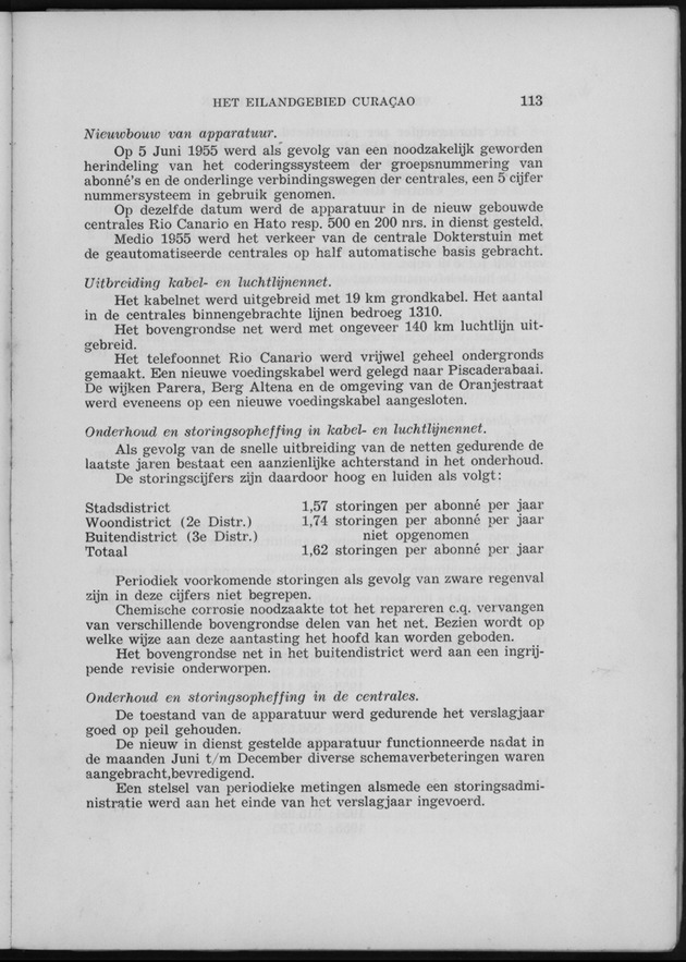 Verslag van de toestand van het eilandgebied Curacao 1955 - Page 113