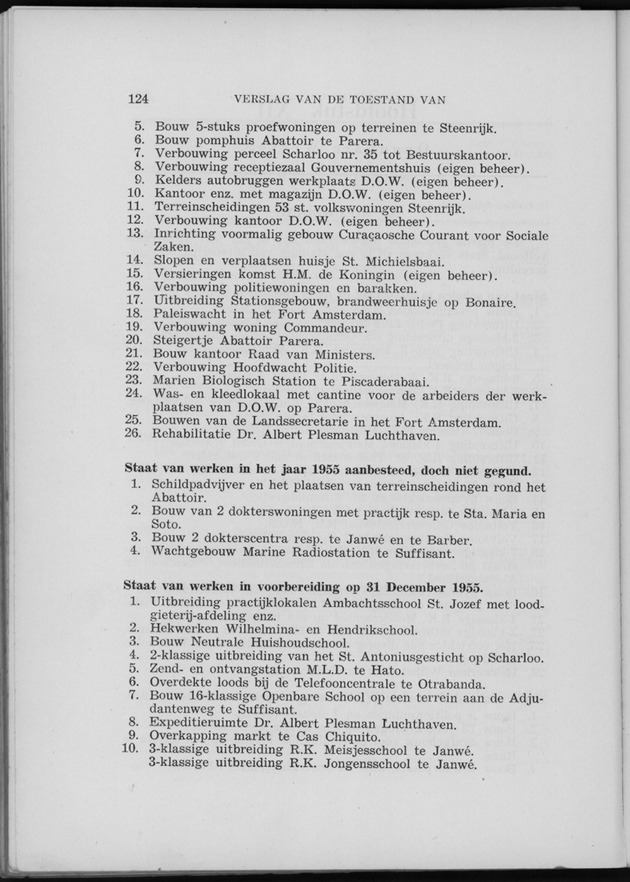 Verslag van de toestand van het eilandgebied Curacao 1955 - Page 124