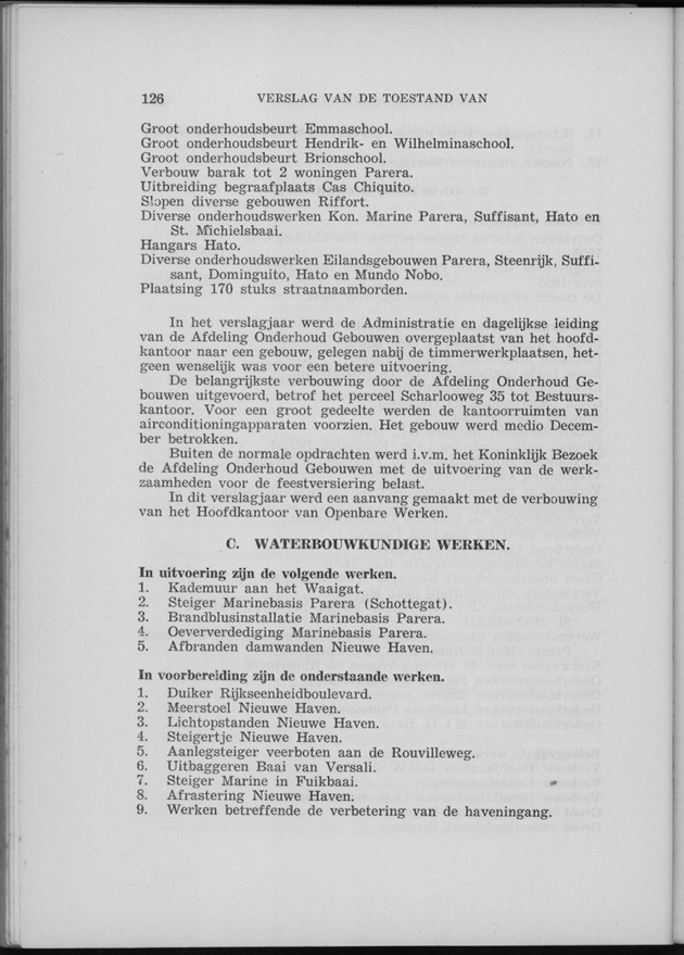 Verslag van de toestand van het eilandgebied Curacao 1955 - Page 126