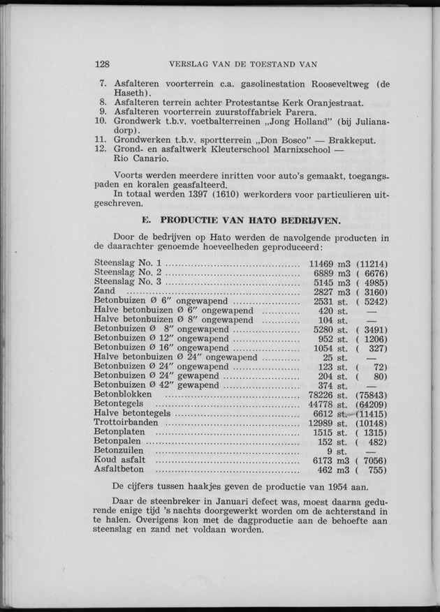 Verslag van de toestand van het eilandgebied Curacao 1955 - Page 128