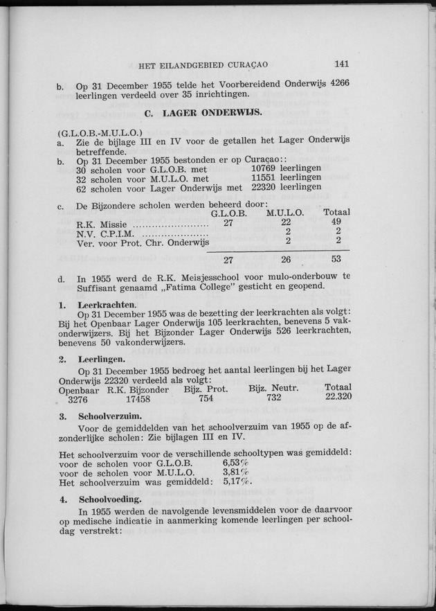 Verslag van de toestand van het eilandgebied Curacao 1955 - Page 141